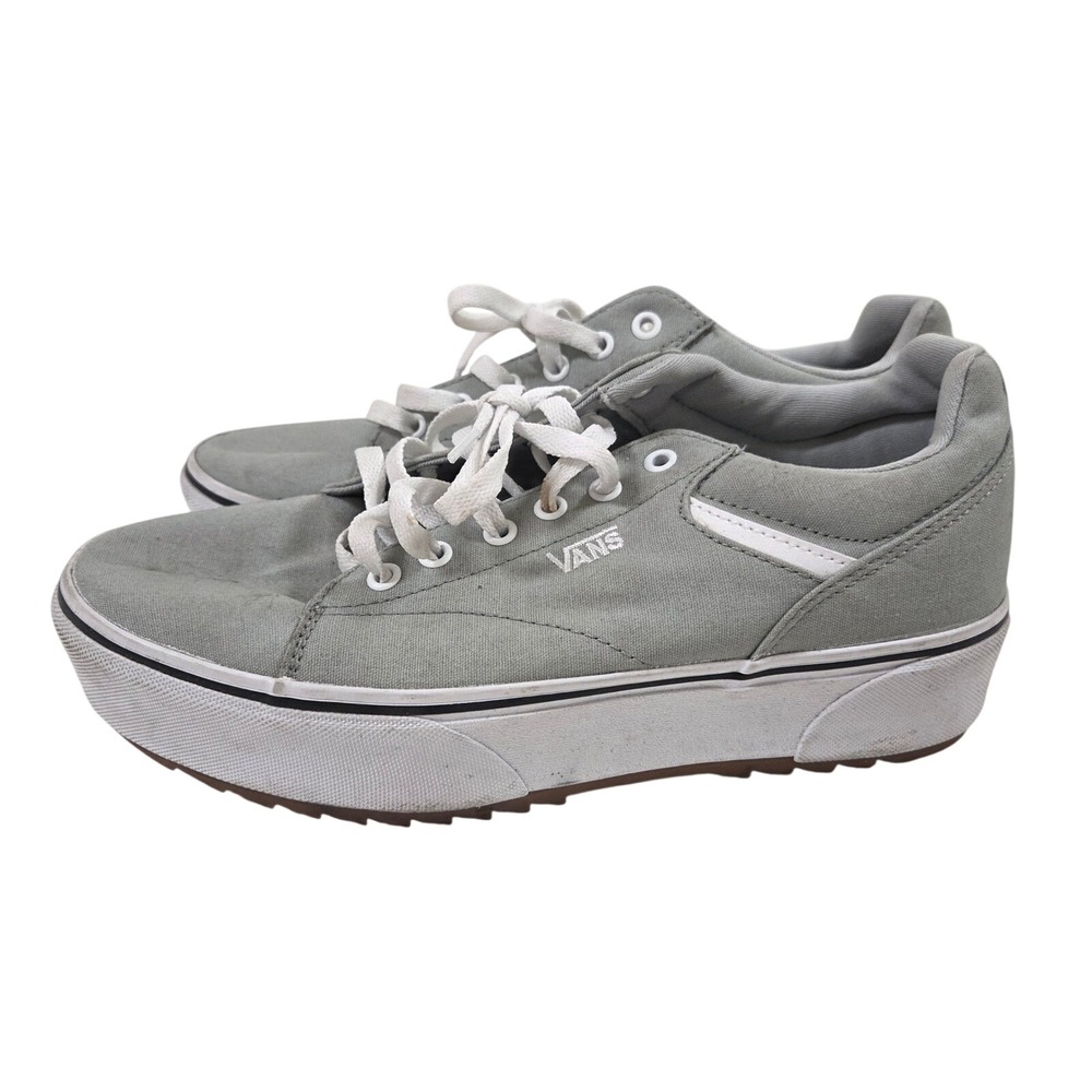 Vans Filmore Decon Stackform Gray Canvas Platform Sneakers Womens 11 Low Top